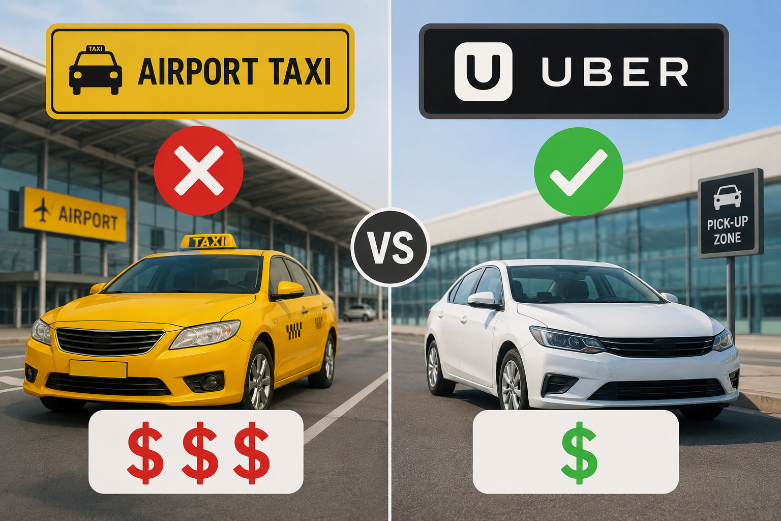 What is Cheaper, Airport Taxi or Uber?